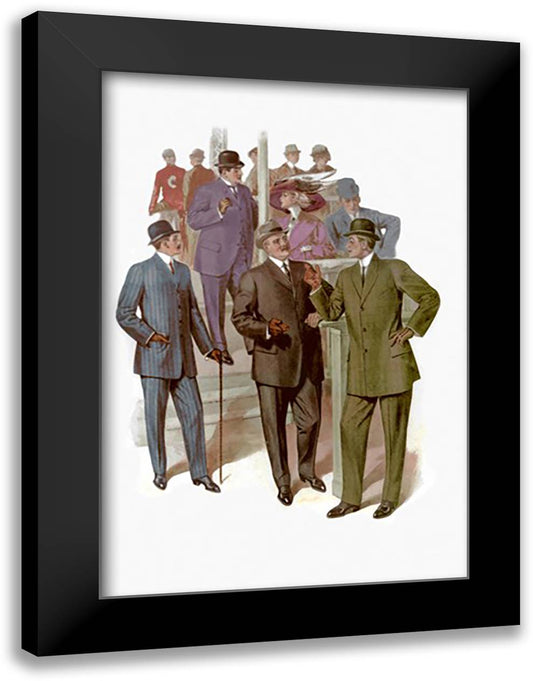 Salon 16x22 Black Modern Wood Framed Art Print Poster