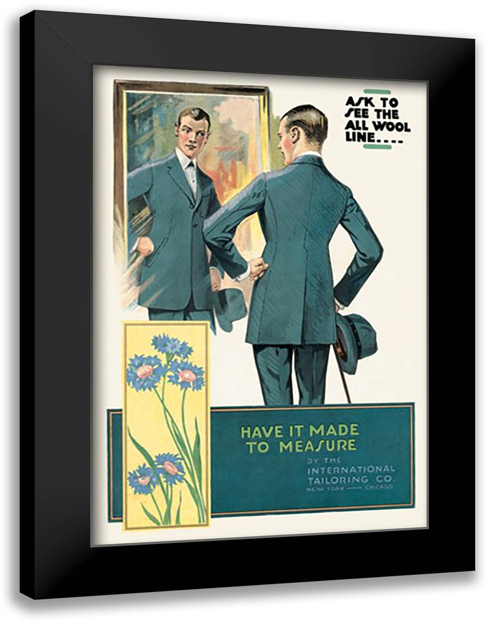 Have It Made To Measure 16x22 Black Modern Wood Framed Art Print Poster