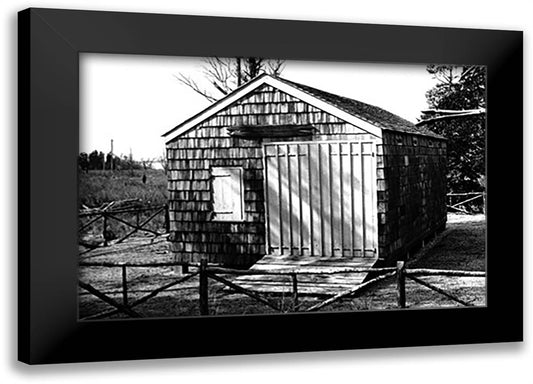 Spermacetti Cove Life Saving Station 22x16 Black Modern Wood Framed Art Print Poster