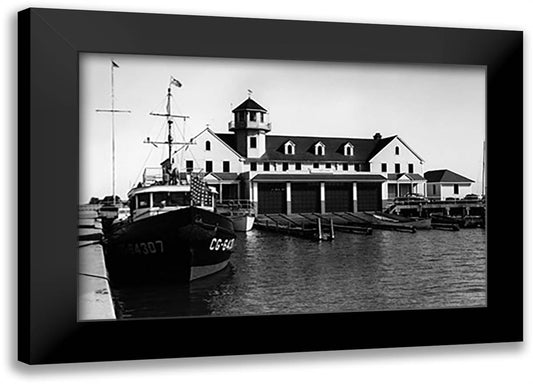 Chicago Lifeboat Station 22x16 Black Modern Wood Framed Art Print Poster