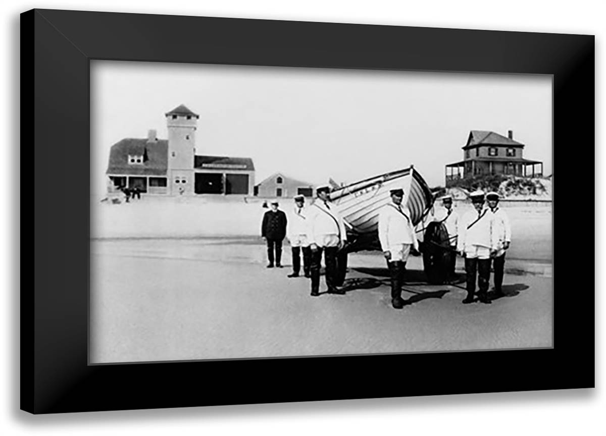 Rescue Ready! Salisbury, Massachusetts 22x16 Black Modern Wood Framed Art Print Poster