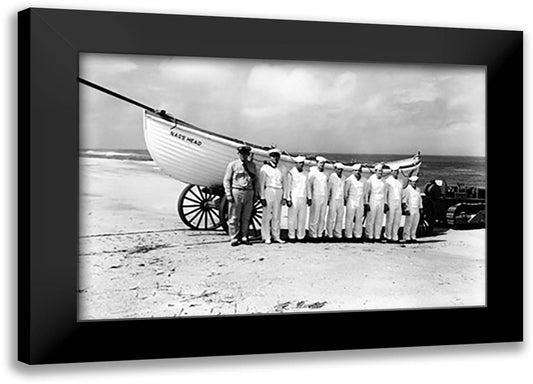 Ship-Shape at Nag's Head 22x16 Black Modern Wood Framed Art Print Poster