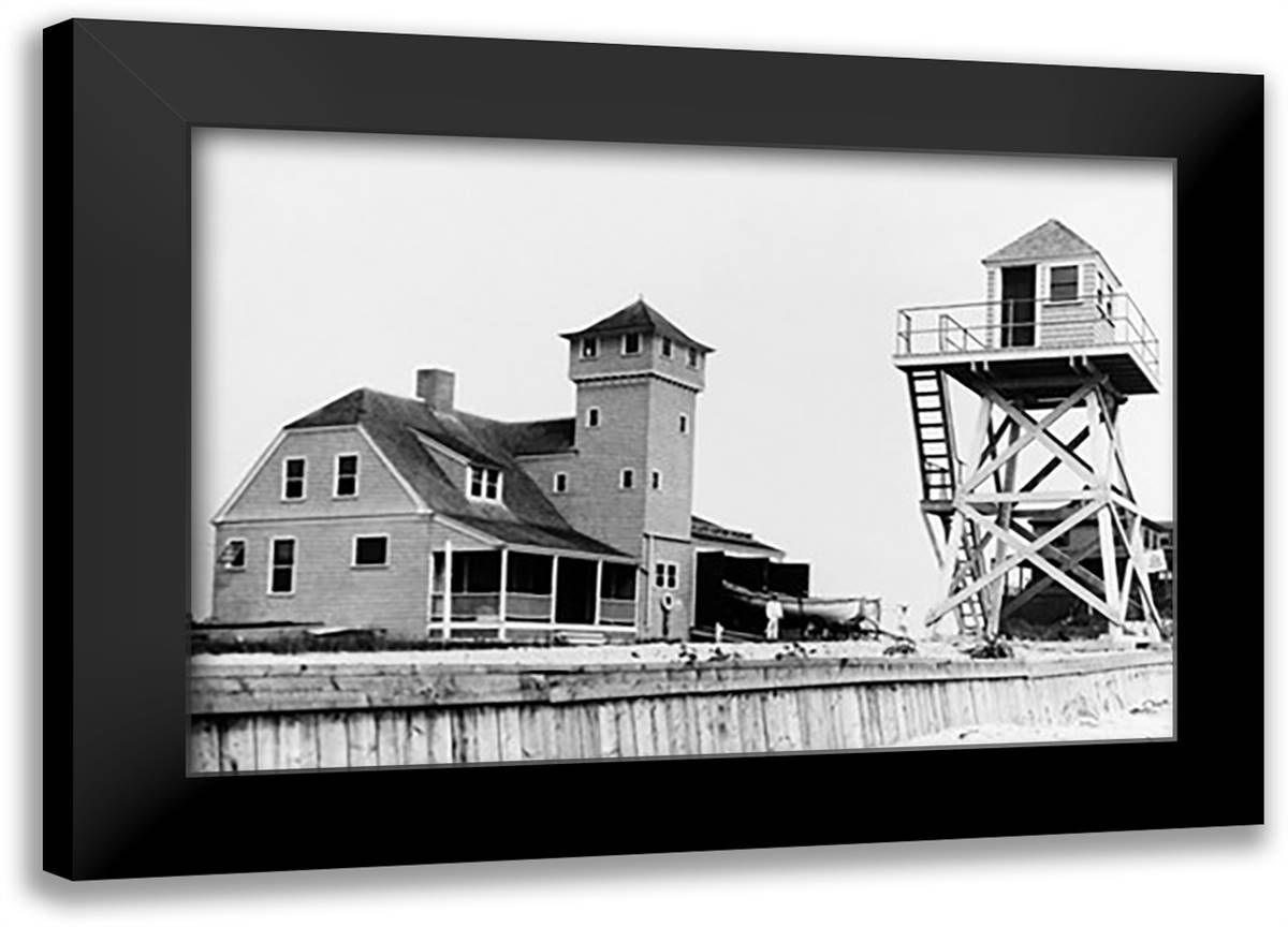 Salibury, Massachusetts: Lifetower #19 22x16 Black Modern Wood Framed Art Print Poster