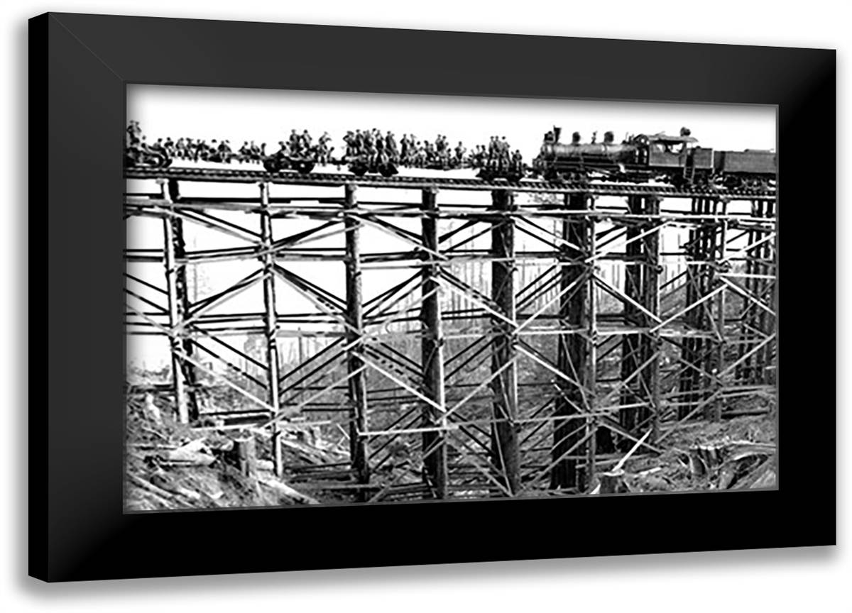 Pulling Out of the Clearcut 22x16 Black Modern Wood Framed Art Print Poster by Kinsey, Clark