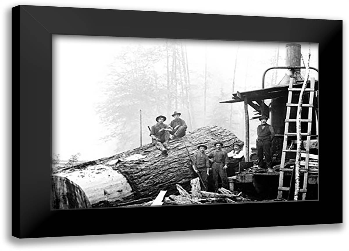 Lumber Break 22x16 Black Modern Wood Framed Art Print Poster by Kinsey, Clark