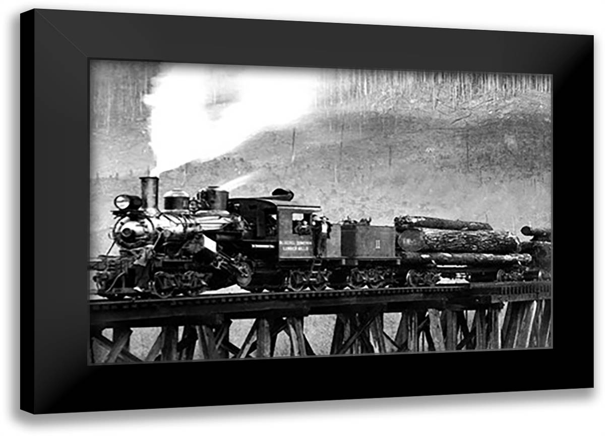 Get 'Em to the Mill! 22x16 Black Modern Wood Framed Art Print Poster by Kinsey, Clark