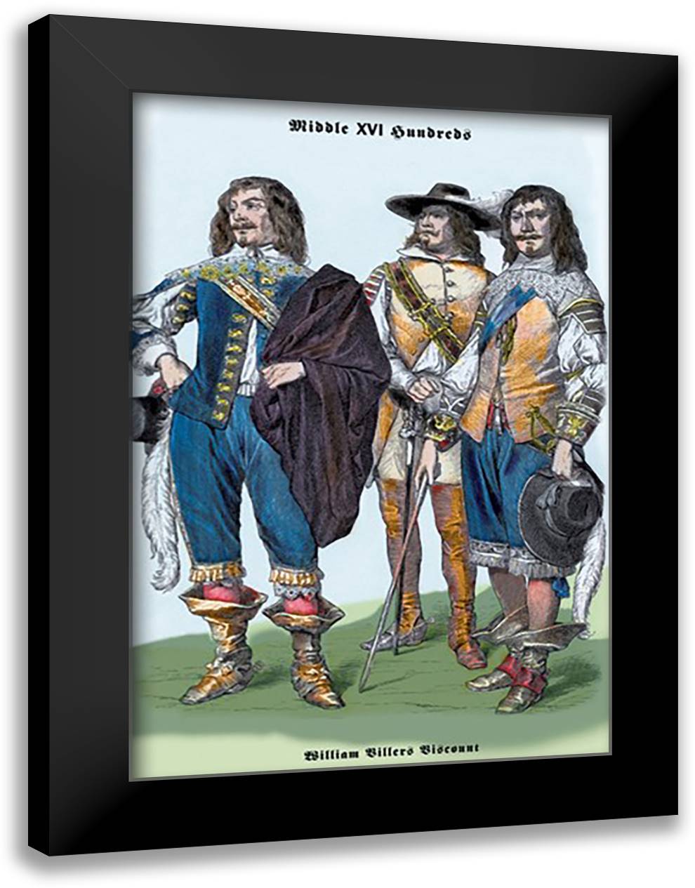 William Villiers of Viscount , 17th Century 16x22 Black Modern Wood Framed Art Print Poster by Brown, Richard