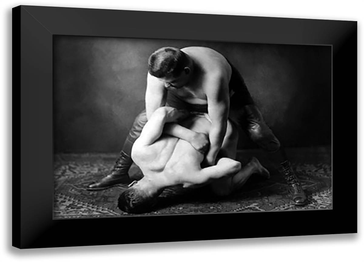 Half Nelson 22x16 Black Modern Wood Framed Art Print Poster