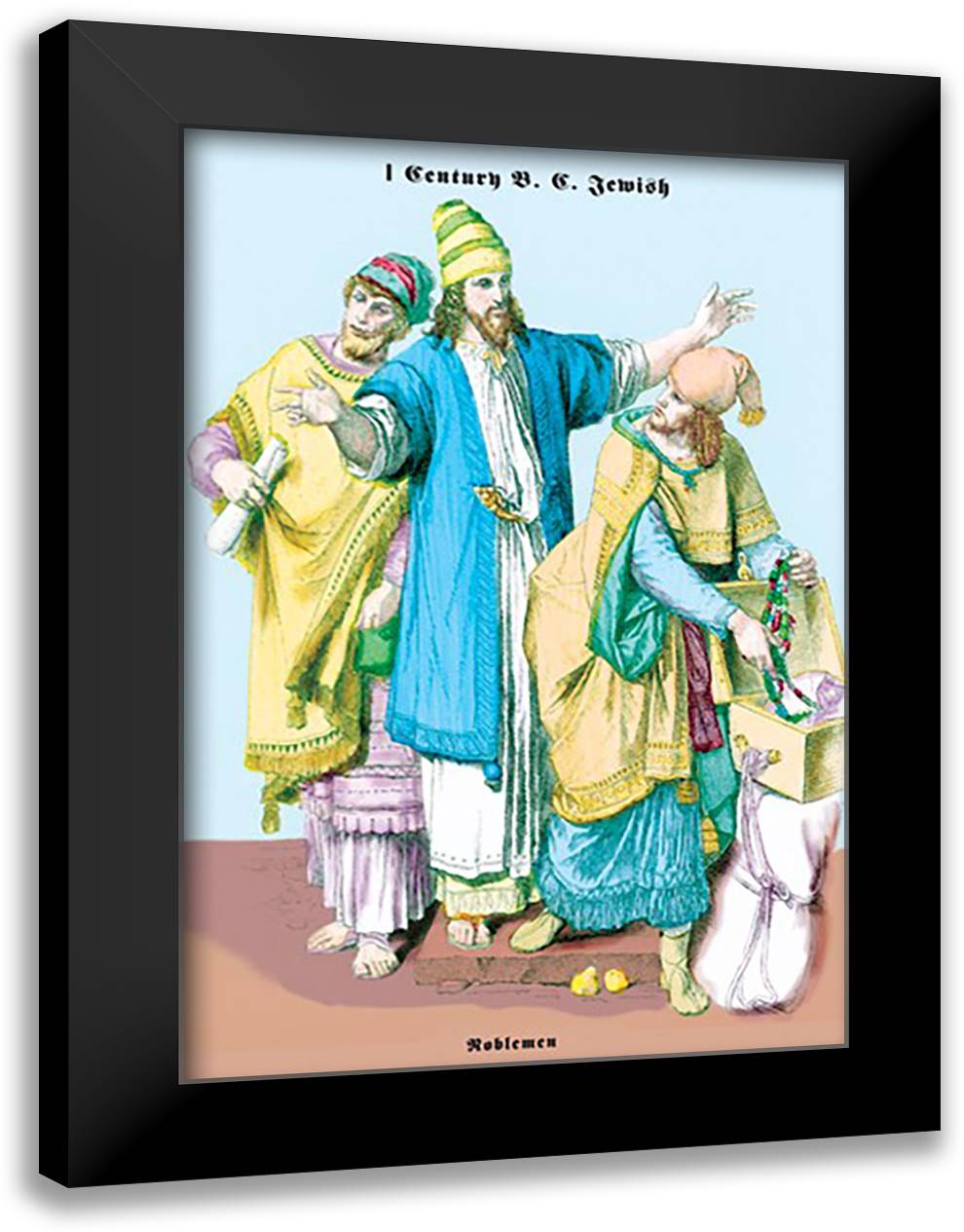 Jewish Noblemen, First Century B.C. 16x22 Black Modern Wood Framed Art Print Poster by Brown, Richard