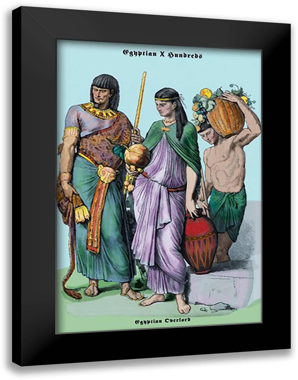 Egyptian Overlord 16x22 Black Modern Wood Framed Art Print Poster by Brown, Richard