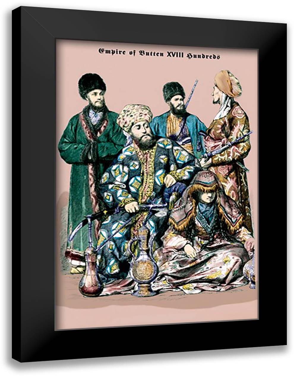 Empire of Butten, 19th Century 16x22 Black Modern Wood Framed Art Print Poster by Brown, Richard