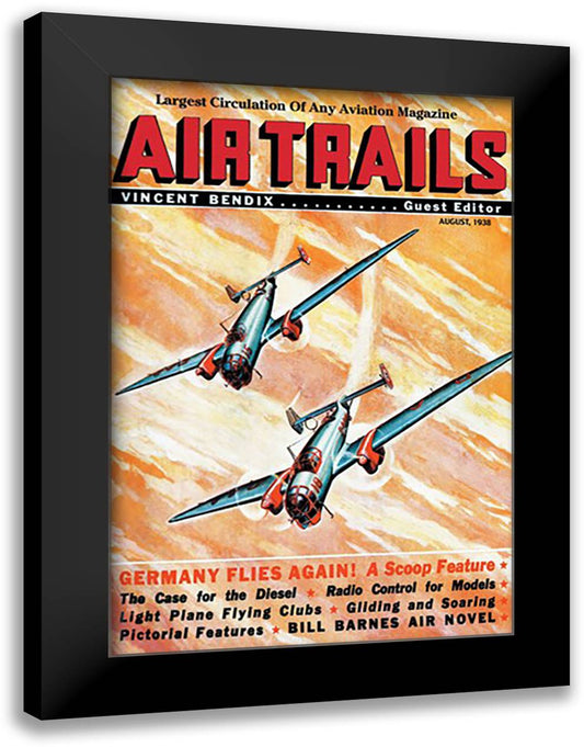 Germany Flies Again! 16x22 Black Modern Wood Framed Art Print Poster