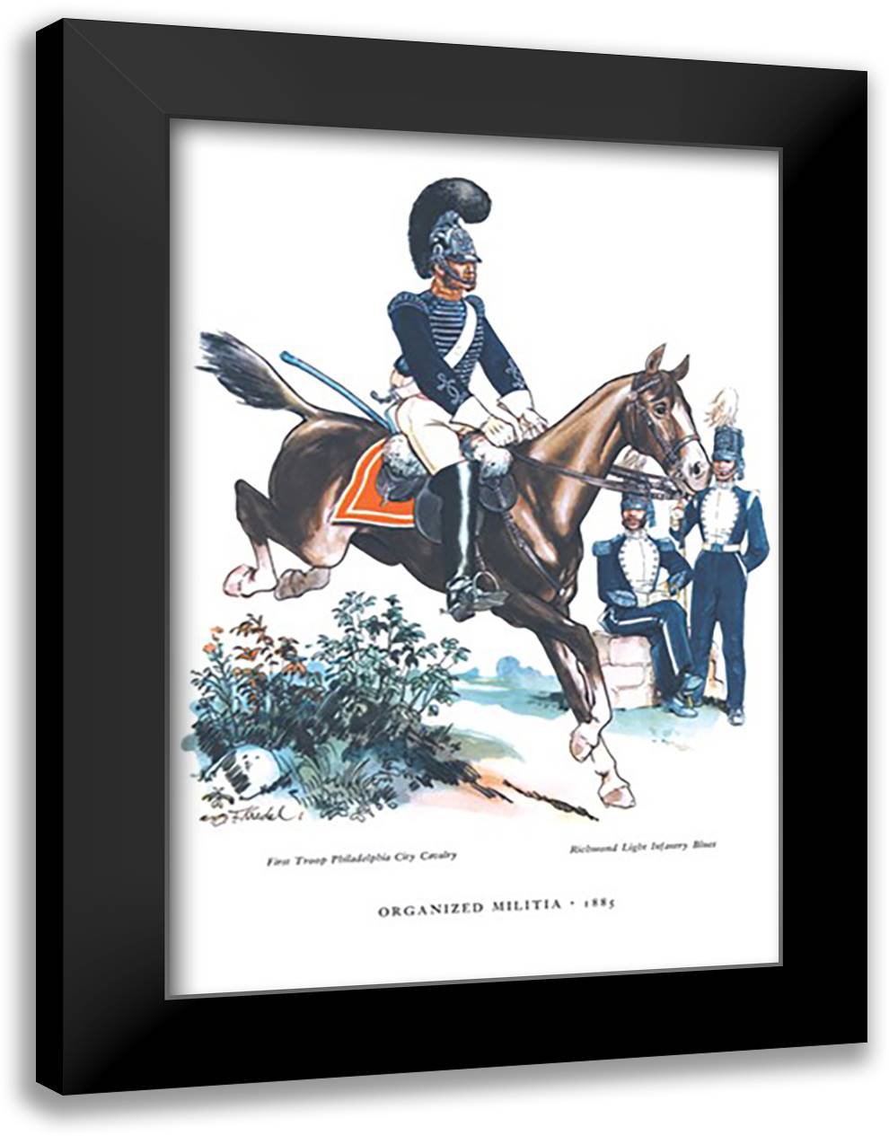 Organized Militia, 1885 16x22 Black Modern Wood Framed Art Print Poster