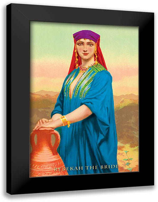 Rebakah, The Bride 16x22 Black Modern Wood Framed Art Print Poster