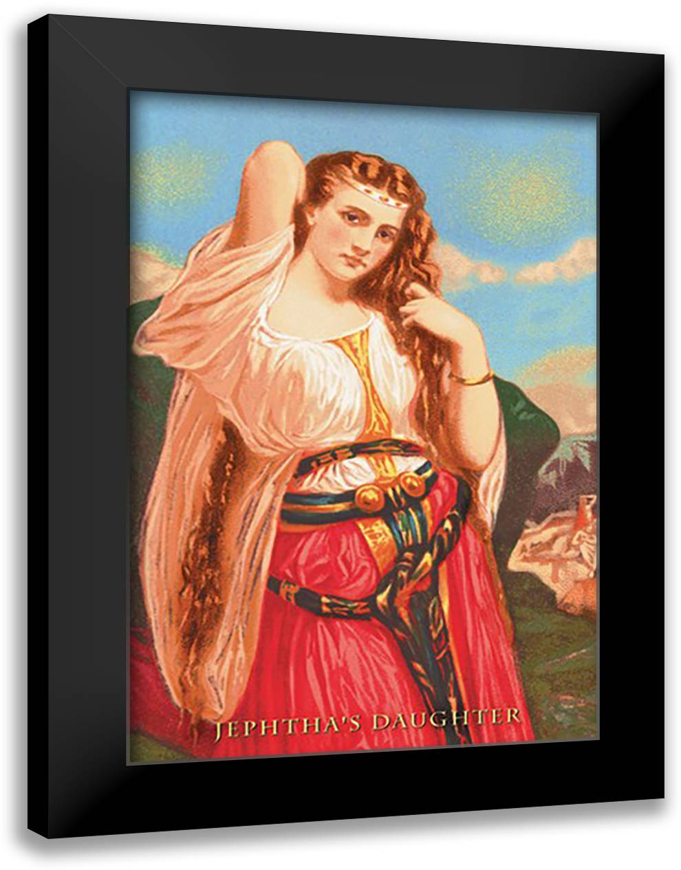 Jephtha's Daughter 16x22 Black Modern Wood Framed Art Print Poster