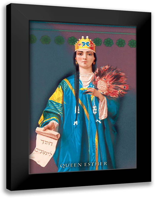 Queen Esther 16x22 Black Modern Wood Framed Art Print Poster