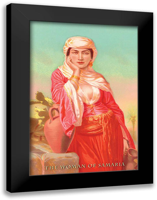 Woman of Samaria 16x22 Black Modern Wood Framed Art Print Poster