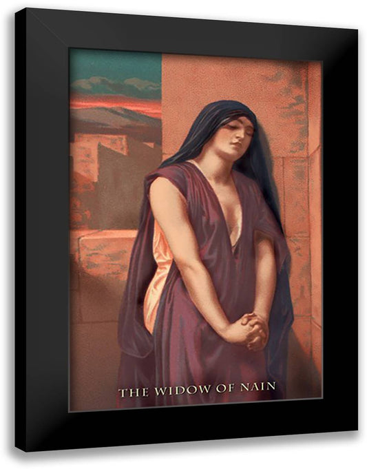 Widow of Nain 16x22 Black Modern Wood Framed Art Print Poster