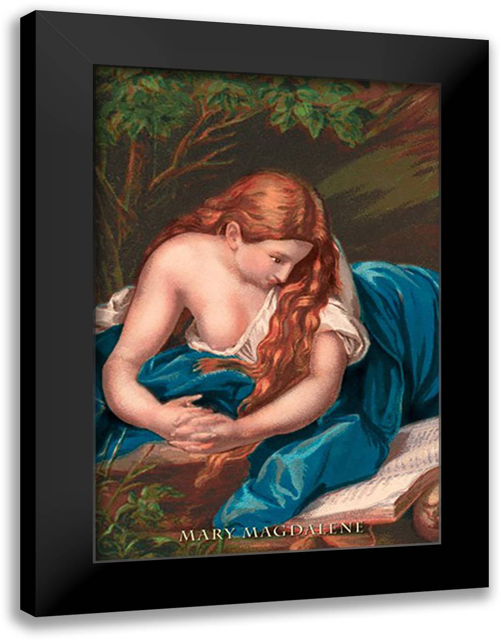 Mary Magdalen 16x22 Black Modern Wood Framed Art Print Poster