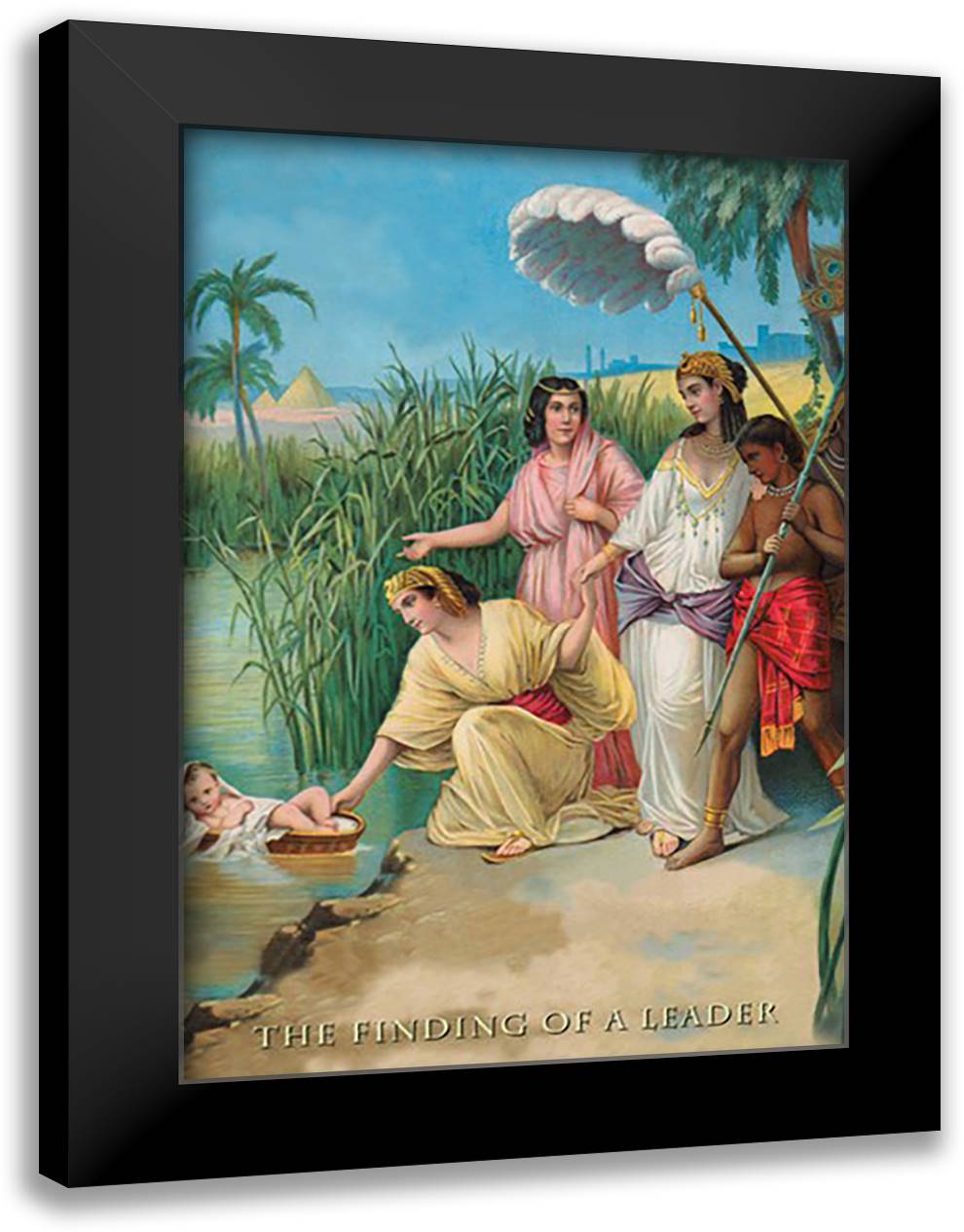 Judith the Delivered 16x22 Black Modern Wood Framed Art Print Poster