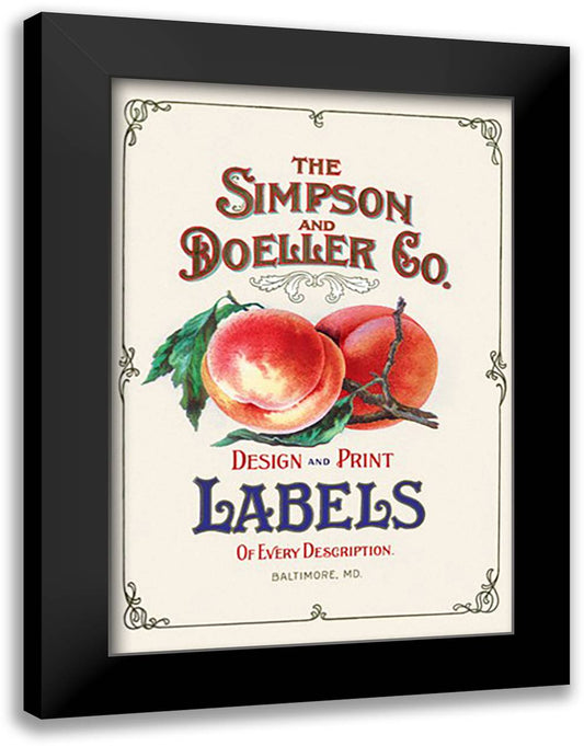 Simpson and Doeller Co. 16x22 Black Modern Wood Framed Art Print Poster