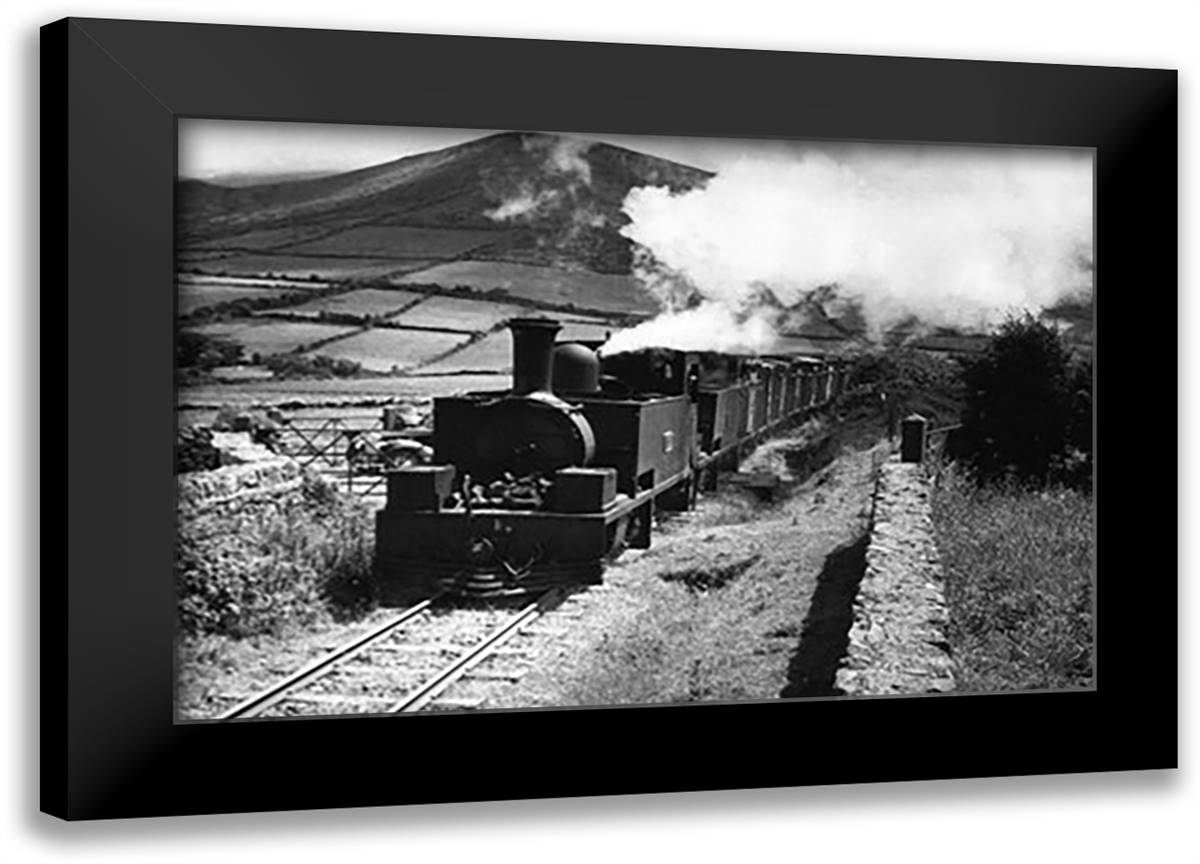 Dingle Train, Ireland 22x16 Black Modern Wood Framed Art Print Poster