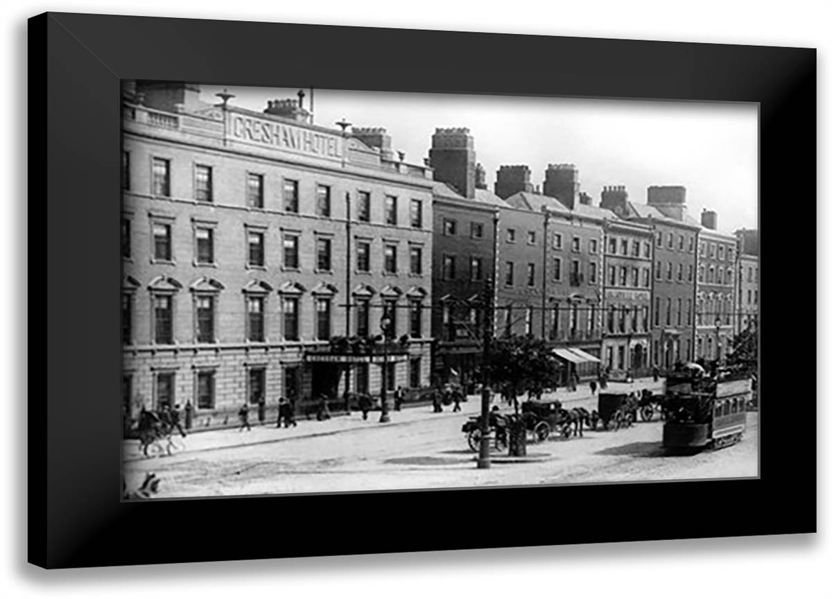Dublin - Sackville Street, Ireland 22x16 Black Modern Wood Framed Art Print Poster by Morrison, George
