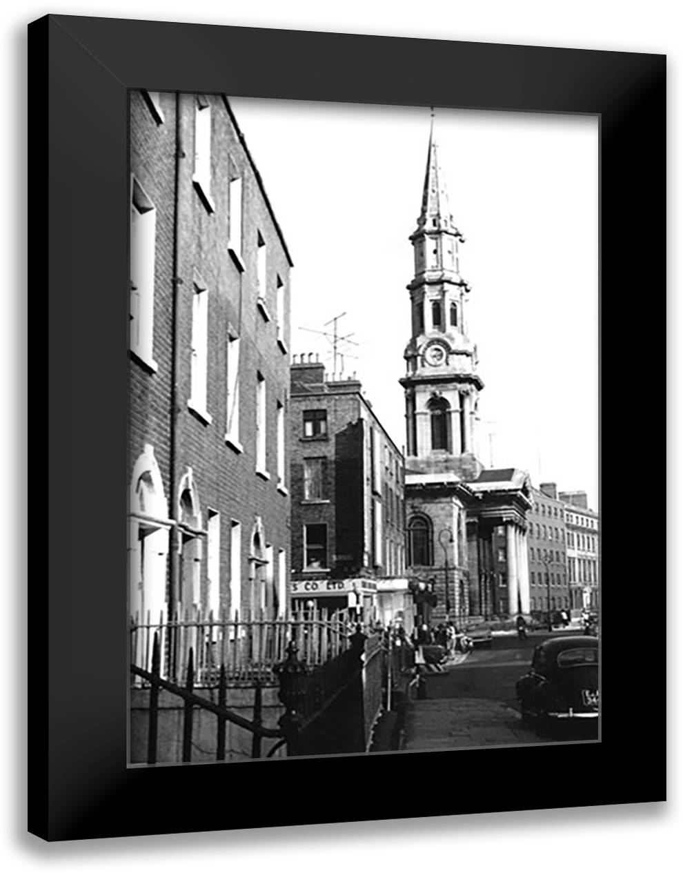 George's Church, Dublin 16x22 Black Modern Wood Framed Art Print Poster