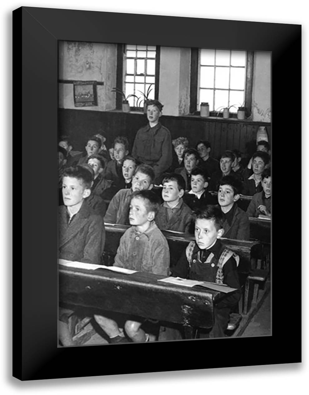 Achill Ireland Classroom 16x22 Black Modern Wood Framed Art Print Poster