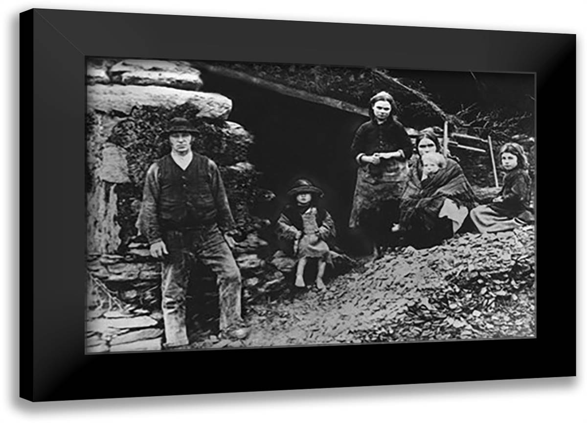 Eviction in Cork, Ireland 22x16 Black Modern Wood Framed Art Print Poster