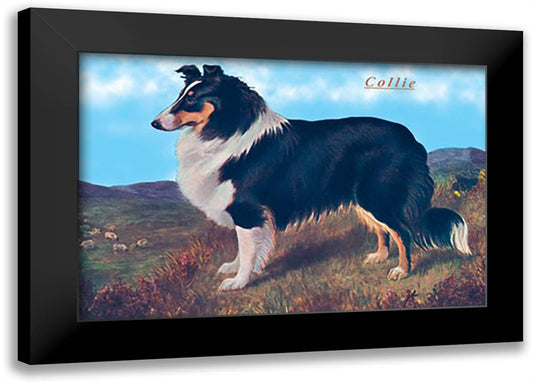 Reverend Hamilton's Collie 22x16 Black Modern Wood Framed Art Print Poster