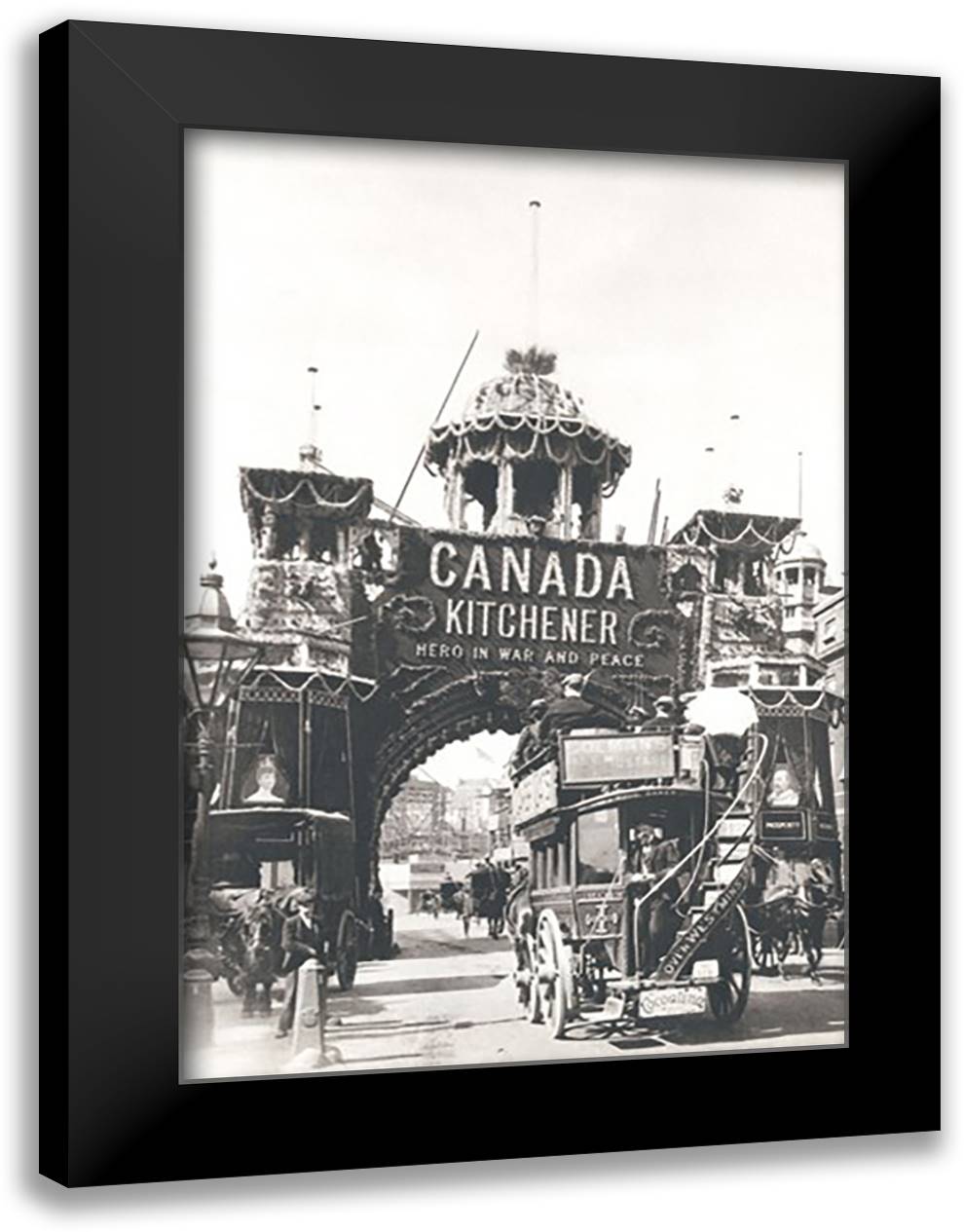 Arch of Canada, London 16x22 Black Modern Wood Framed Art Print Poster