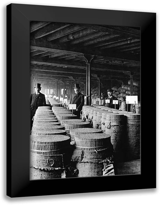 Cinnamon Sacks, London 16x22 Black Modern Wood Framed Art Print Poster