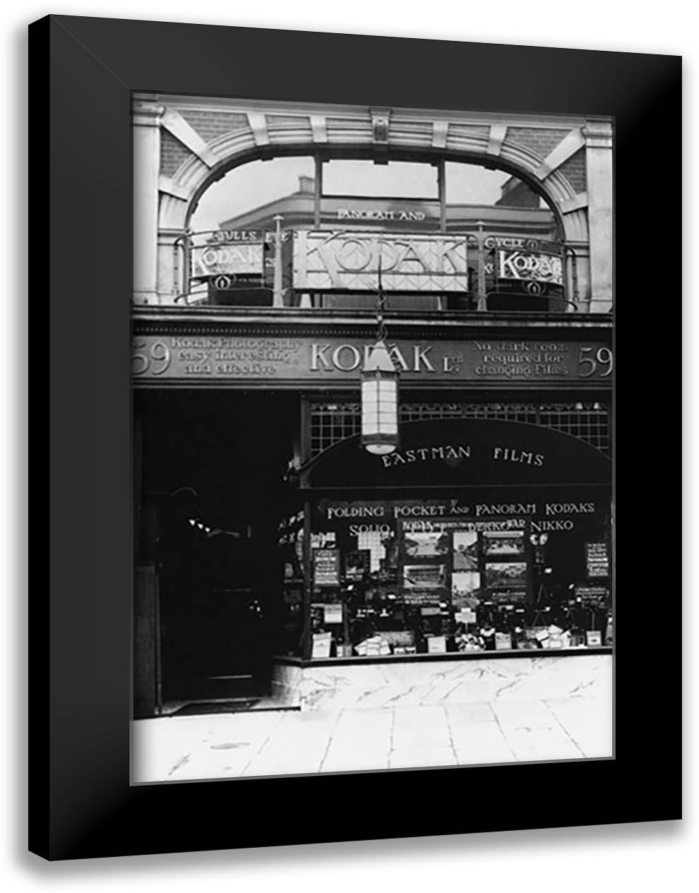 Kodak Shop, London 16x22 Black Modern Wood Framed Art Print Poster