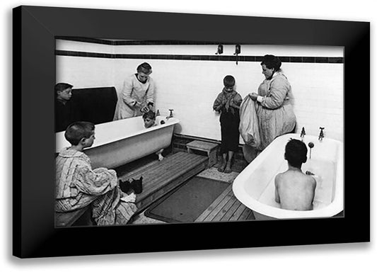 Cleansing Station, London 22x16 Black Modern Wood Framed Art Print Poster