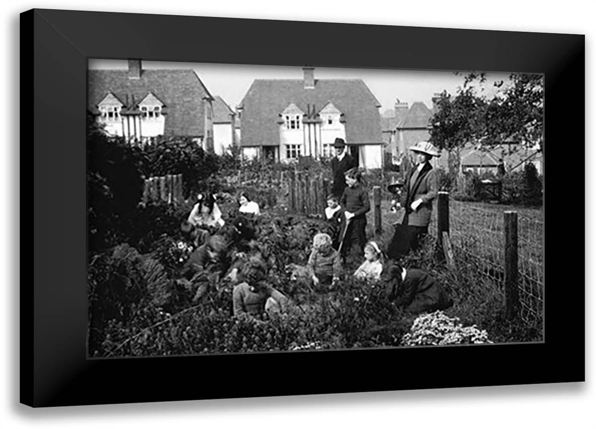 Hampstead Garden Suburb, London 22x16 Black Modern Wood Framed Art Print Poster