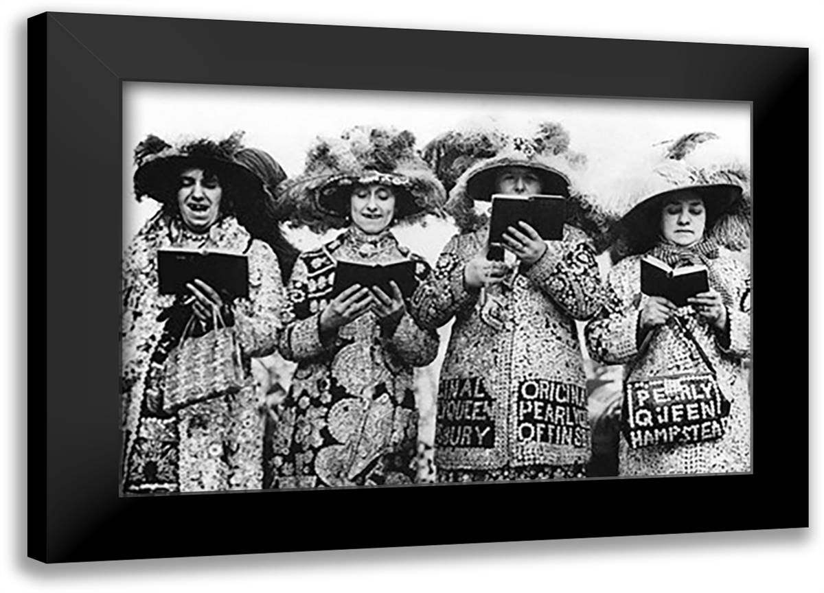 Pearly Quartette, London 22x16 Black Modern Wood Framed Art Print Poster