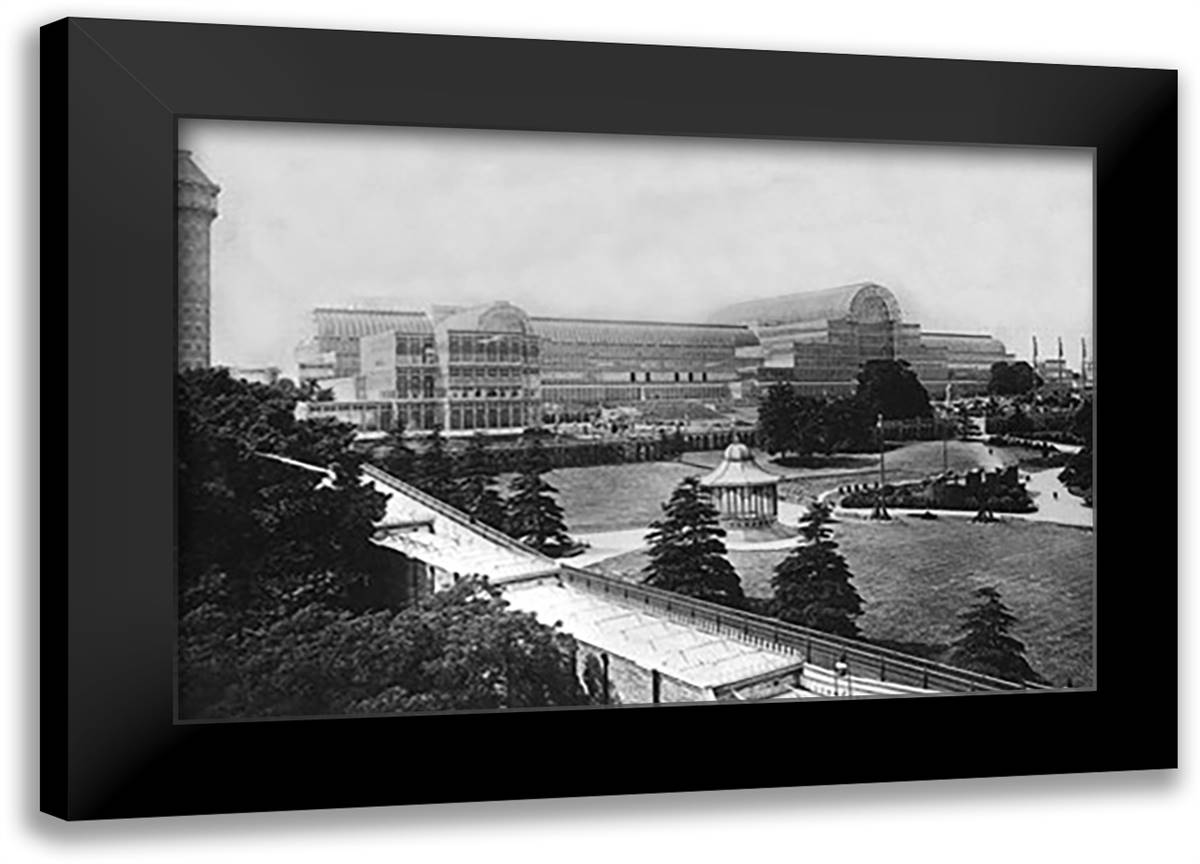 Crystal Palace, London 22x16 Black Modern Wood Framed Art Print Poster