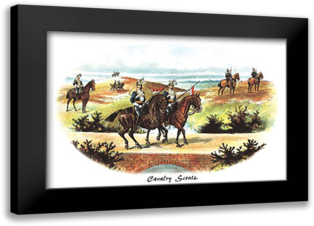 Cavalry Scouts 22x16 Black Modern Wood Framed Art Print Poster by Simkin, Richard