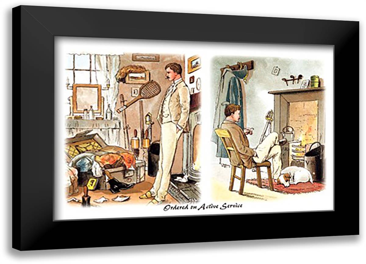 Ordered on Active Service 22x16 Black Modern Wood Framed Art Print Poster by Simkin, Richard