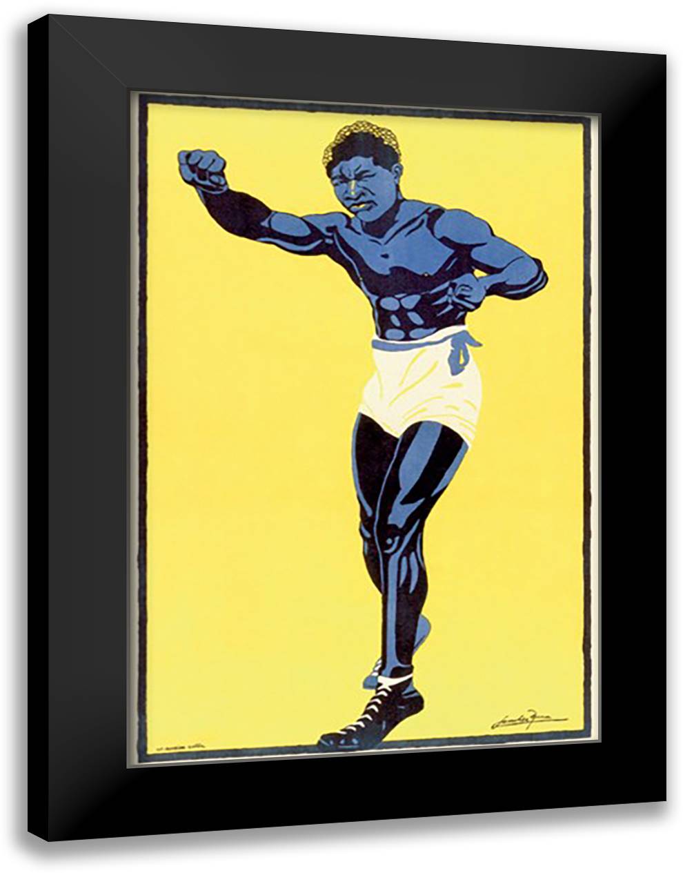 Sanchez Jena (Bovador) 16x22 Black Modern Wood Framed Art Print Poster