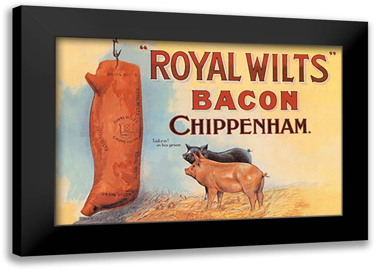 Royal Wilts Bacon 22x16 Black Modern Wood Framed Art Print Poster