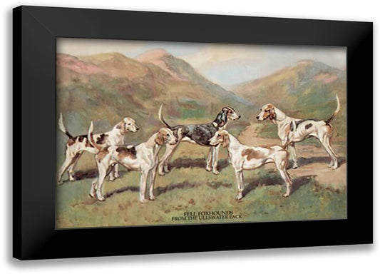 Fell Foxhounds 22x16 Black Modern Wood Framed Art Print Poster