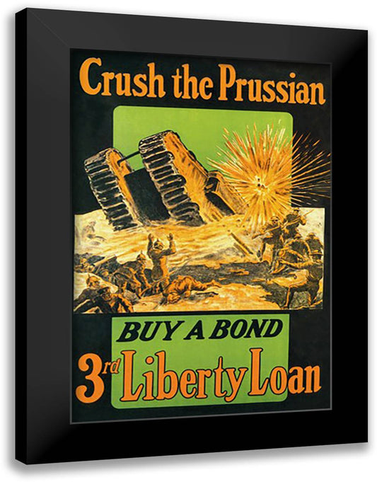 Crush the Prussian: Buy a Bond 16x22 Black Modern Wood Framed Art Print Poster