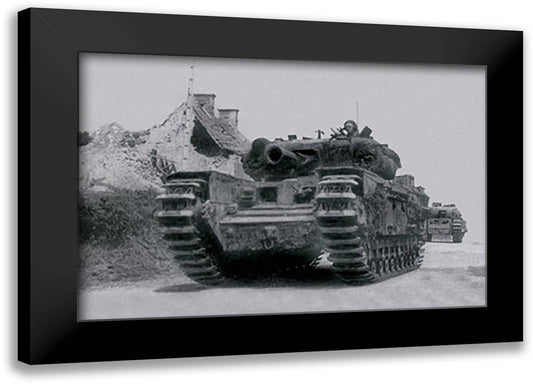 Avre 22x16 Black Modern Wood Framed Art Print Poster