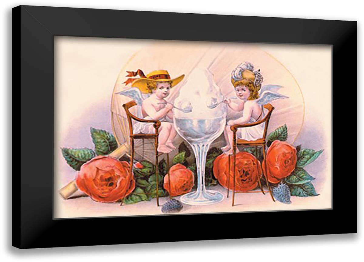 Cream of Love 22x16 Black Modern Wood Framed Art Print Poster by Currier, Nathaniel