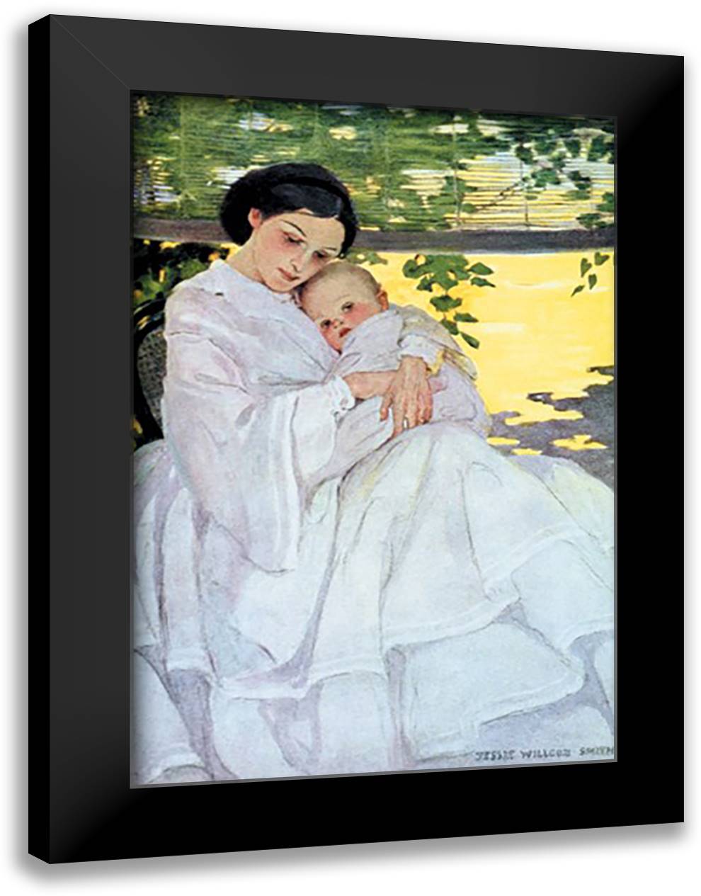Sweet and Low 16x22 Black Modern Wood Framed Art Print Poster by Smith, Jessie Wilcox