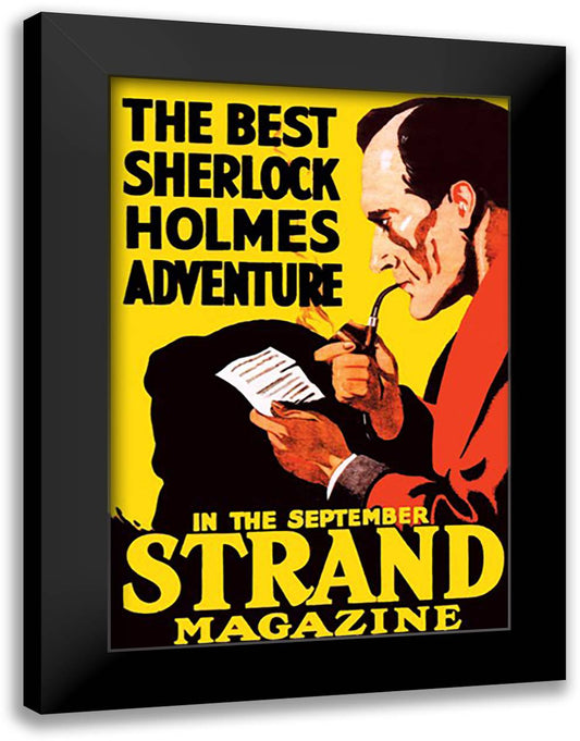 Best Sherlock Holmes Adventure 16x22 Black Modern Wood Framed Art Print Poster