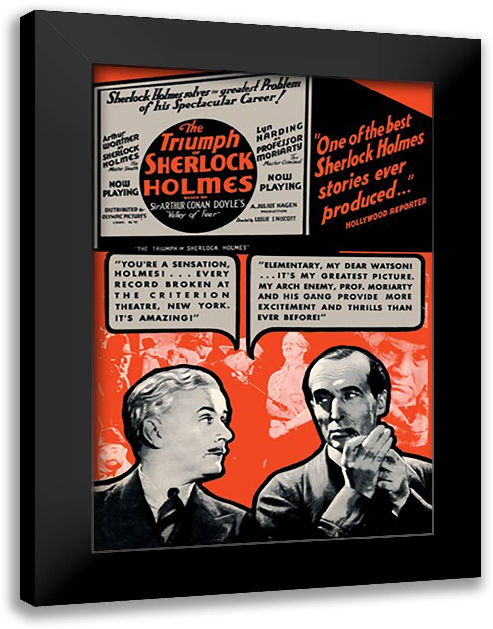 Triumph of Sherlock Holmes 16x22 Black Modern Wood Framed Art Print Poster