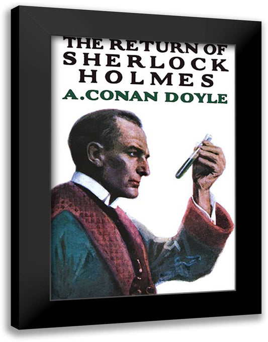 Return of Sherlock Holmes #1 (book cover) 16x22 Black Modern Wood Framed Art Print Poster by Carboni, Erberto